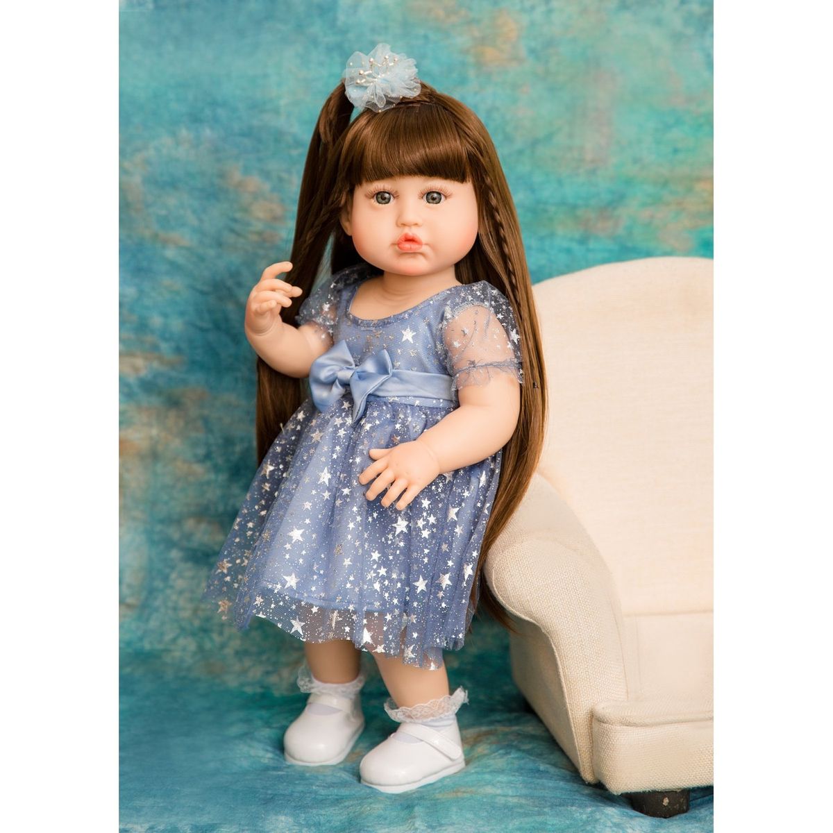 TIOZONEY - Muñeca bebe reborn vinilo de silicona juguetes para 55cm