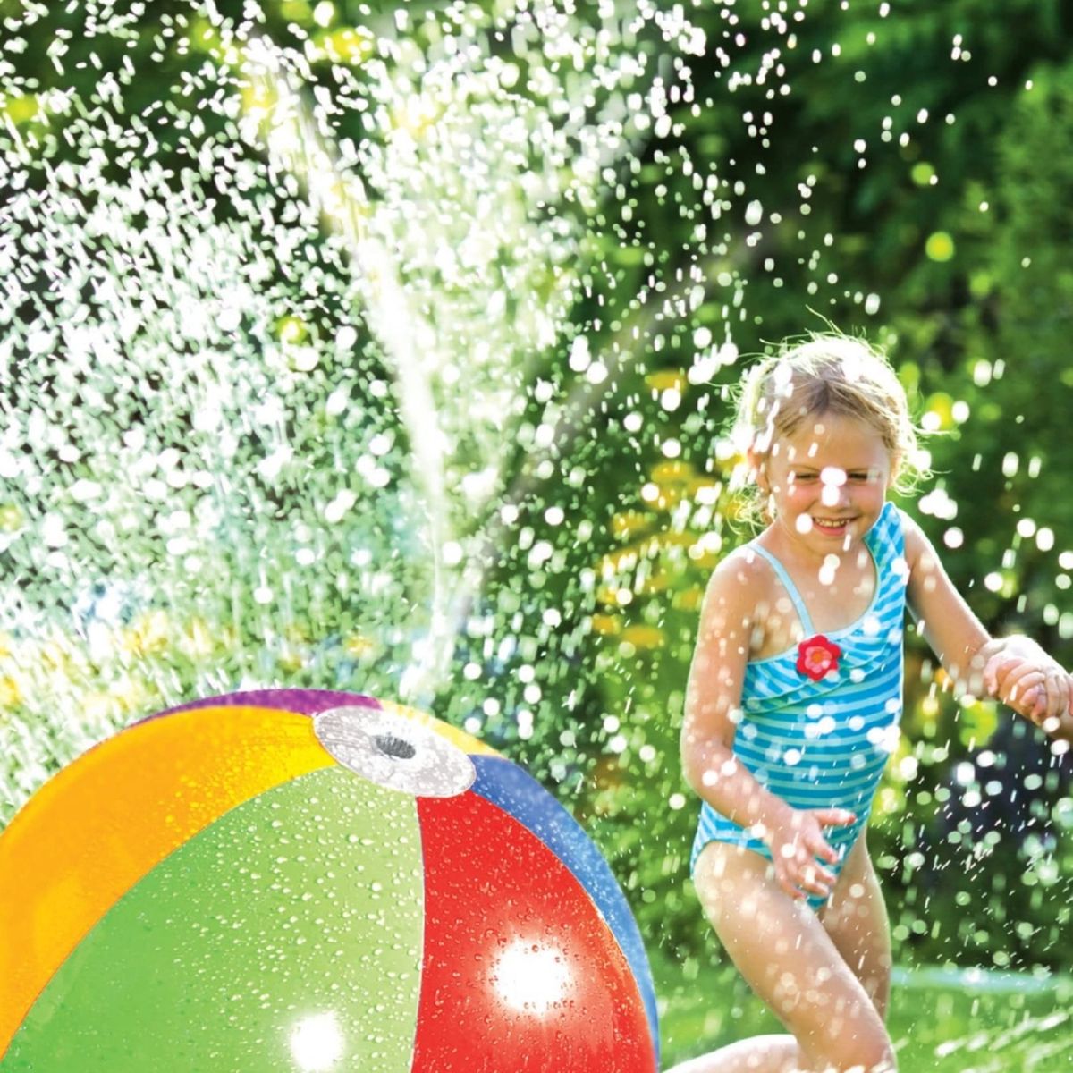 TIOZONEY - Pelota Inflable con Rociador de Agua