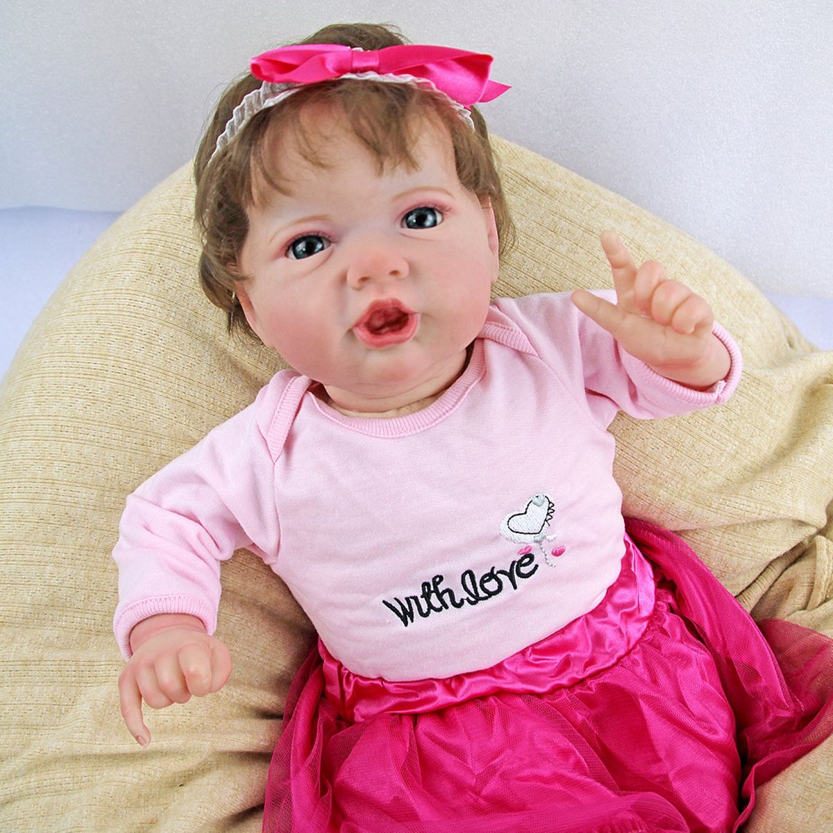 TIOZONEY - Muñeca bebe reborn vinilo de silicona juguetes para 55cm