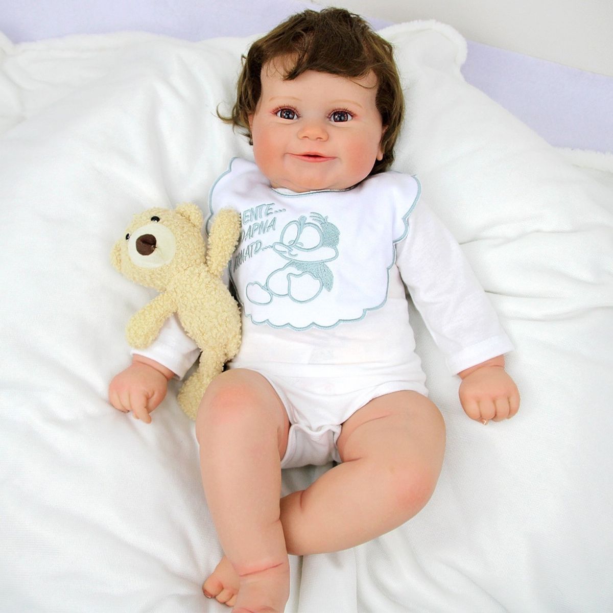 TIOZONEY - Muñeca bebe reborn vinilo de silicona juguetes para 50cm