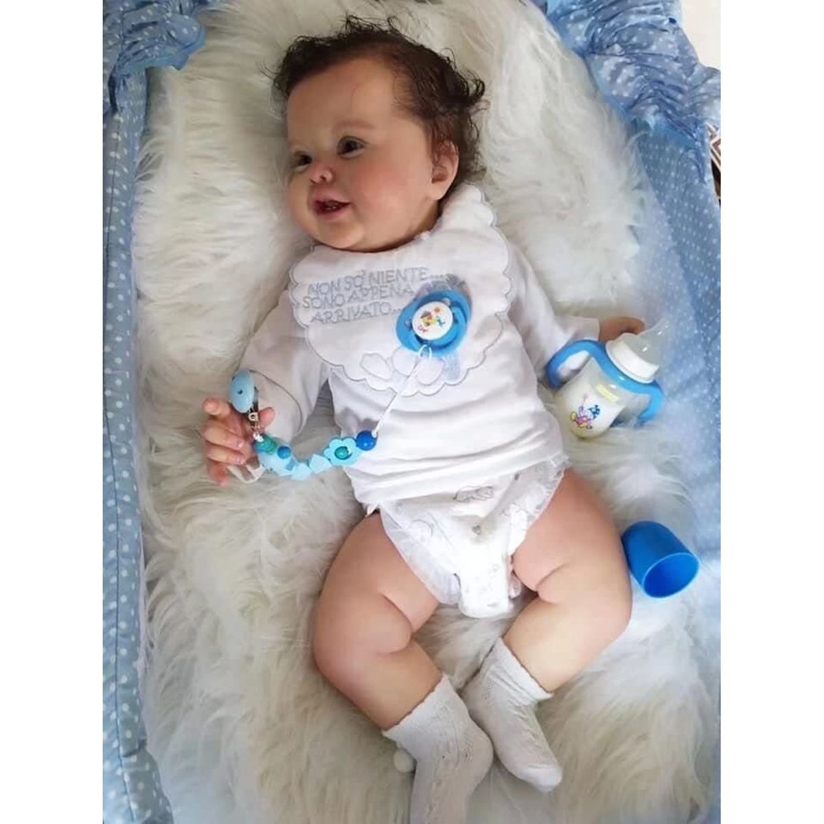 TIOZONEY - Muñeca bebe reborn vinilo de silicona juguetes para 55cm