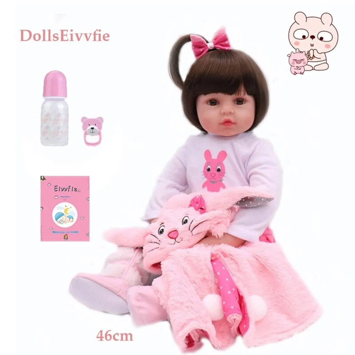 TIOZONEY - Muñeca bebe reborn vinilo de silicona juguetes