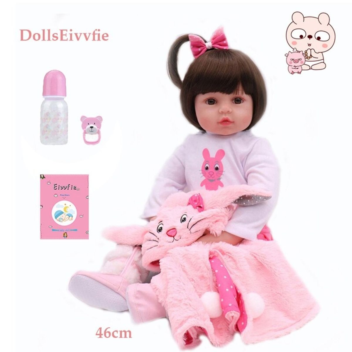 TIOZONEY - Muñeca bebe reborn vinilo de silicona juguetes