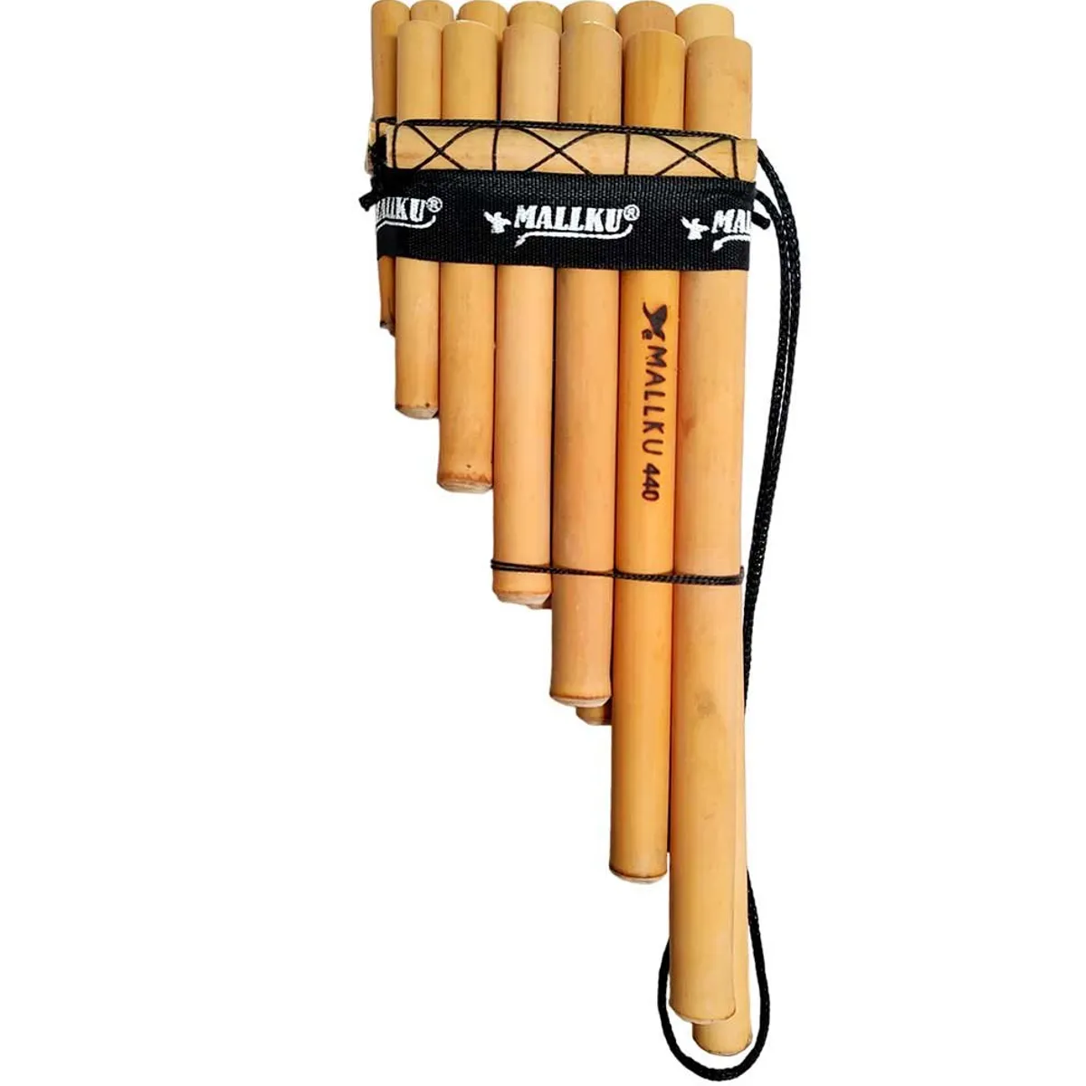 MALLKU - Zampoña 13 Tubos en 440 Hz Ideal para Colegio - Beige/Negro