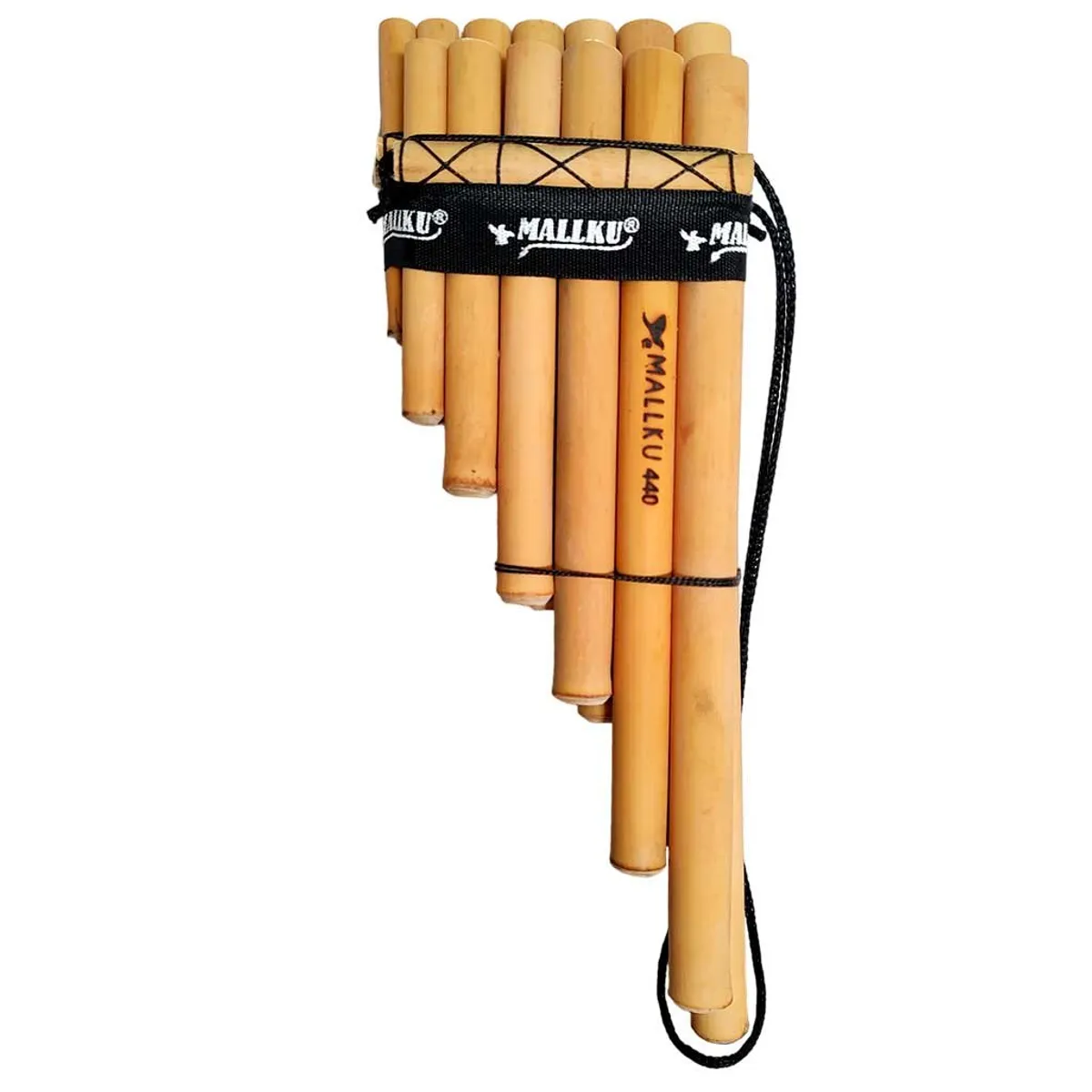 MALLKU - Zampoña 13 Tubos en 440 Hz Ideal para Colegio - Beige/Negro