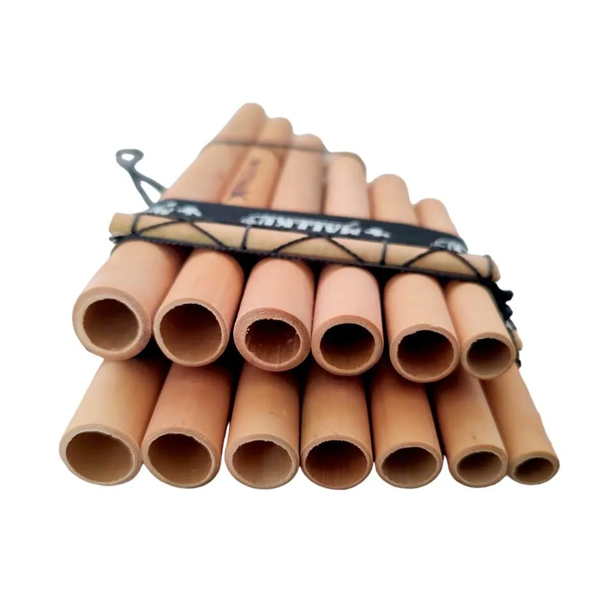 MALLKU - Zampoña 13 Tubos en 440 Hz Ideal para Colegio - Beige/Negro