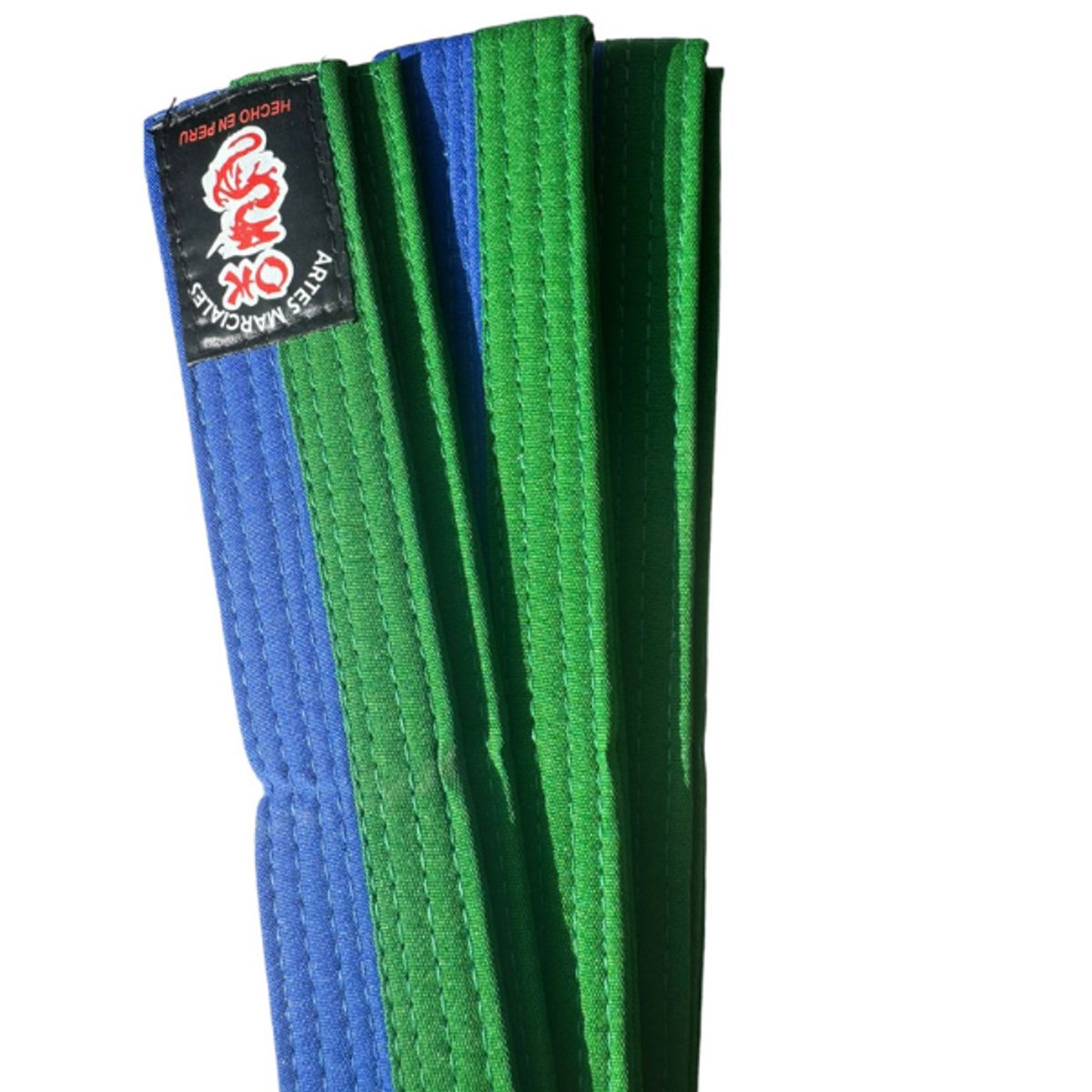 GENERICO - Cinturon doble colores Adulto para Karate-taekwondo-judo - Azul