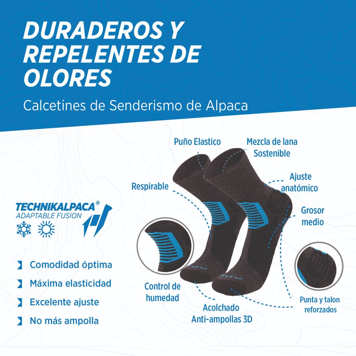 SILVERA NANOTECH - Medias trekking térmicas de merino alpaca caminatas ciclismo gym tenis
