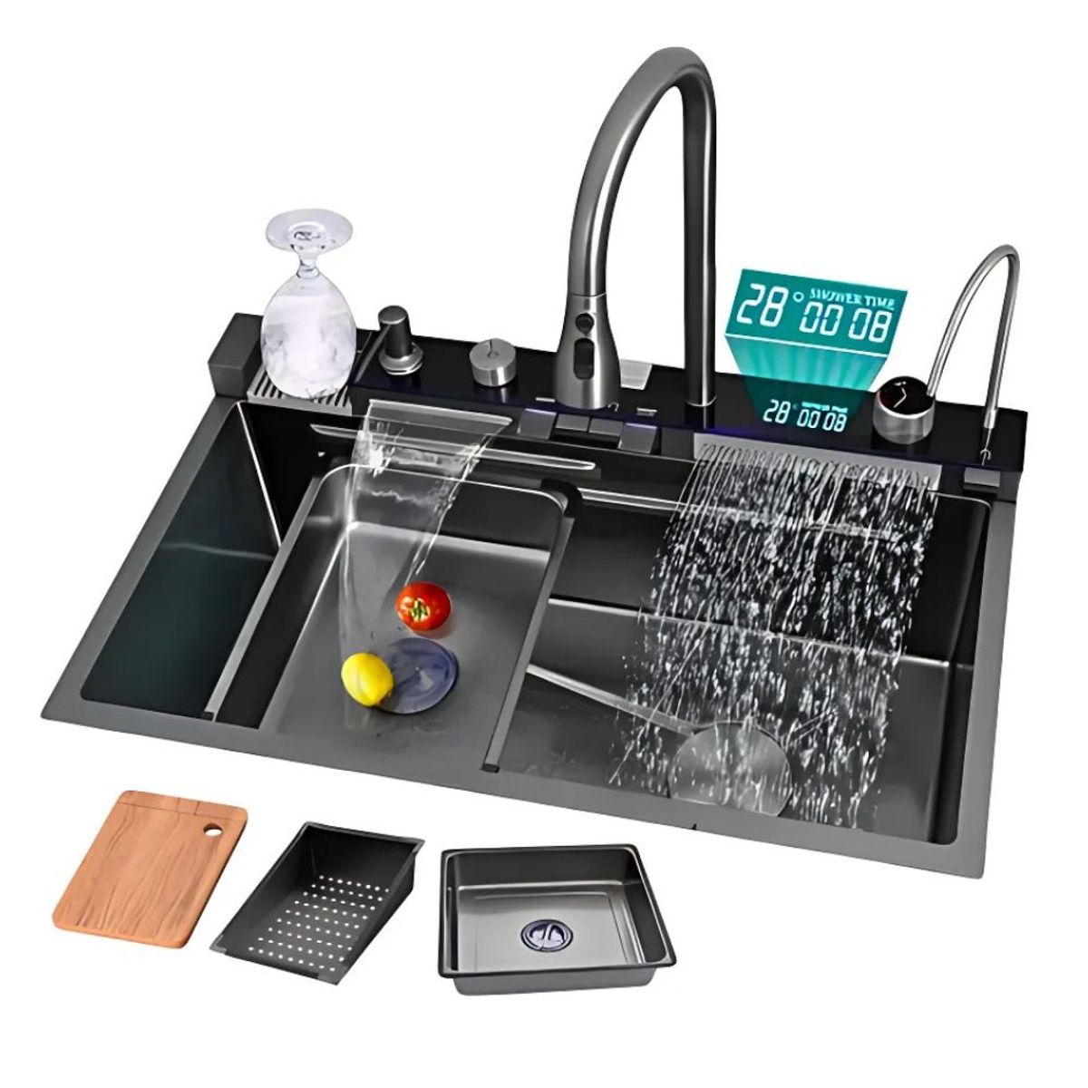 GENERICO - Lavadero de Cocina Multifuncional con cascada PREMIUN