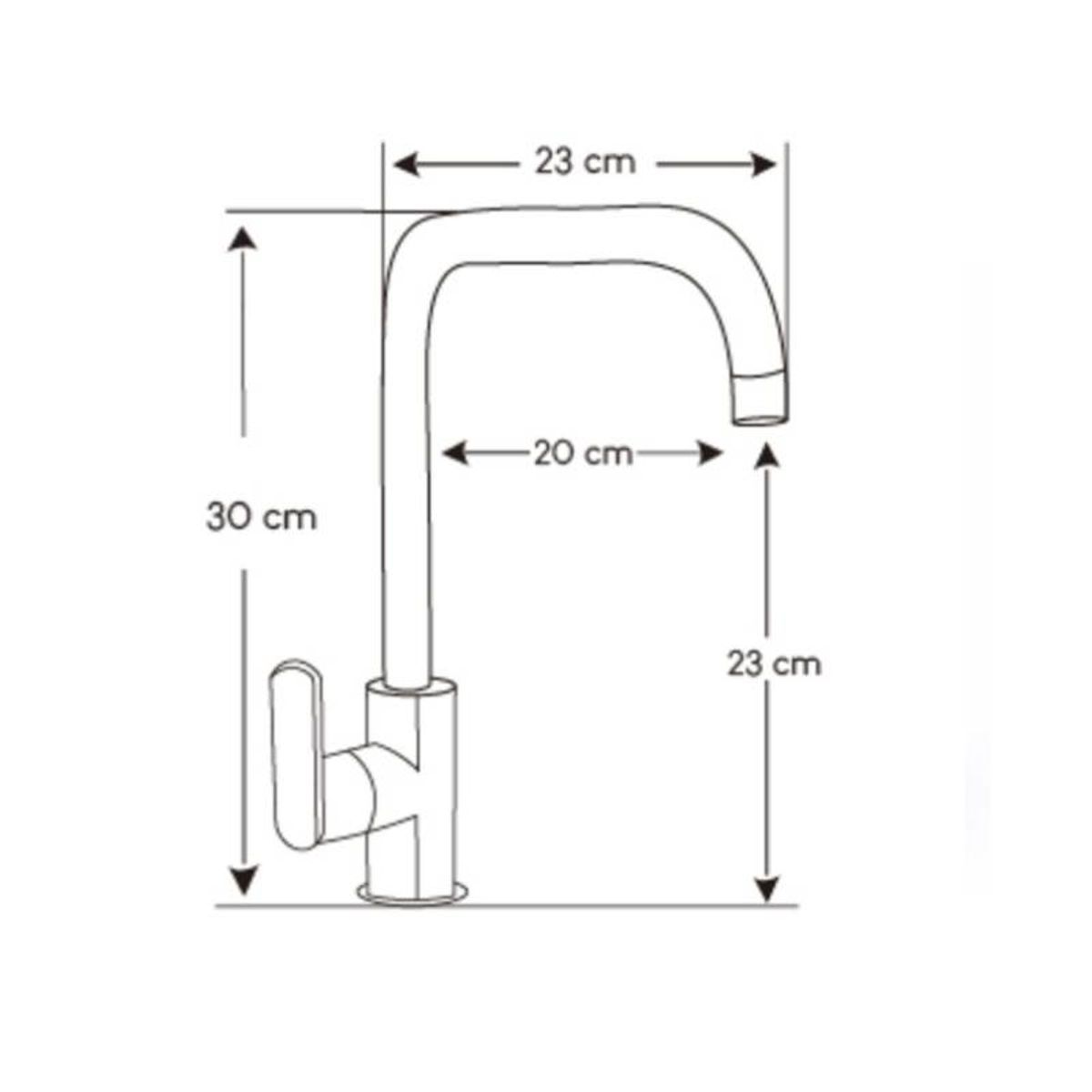 GENERICO - Llave Ganso Para Cocina en Bronce Cromado