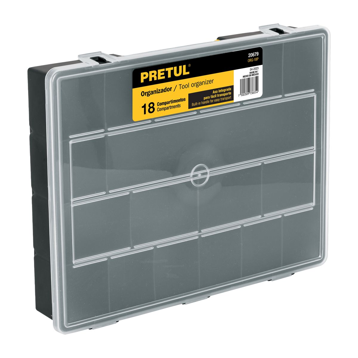 PRETUL - Organizador 14" Caja con 18 Compartimientos 20679 Pretul