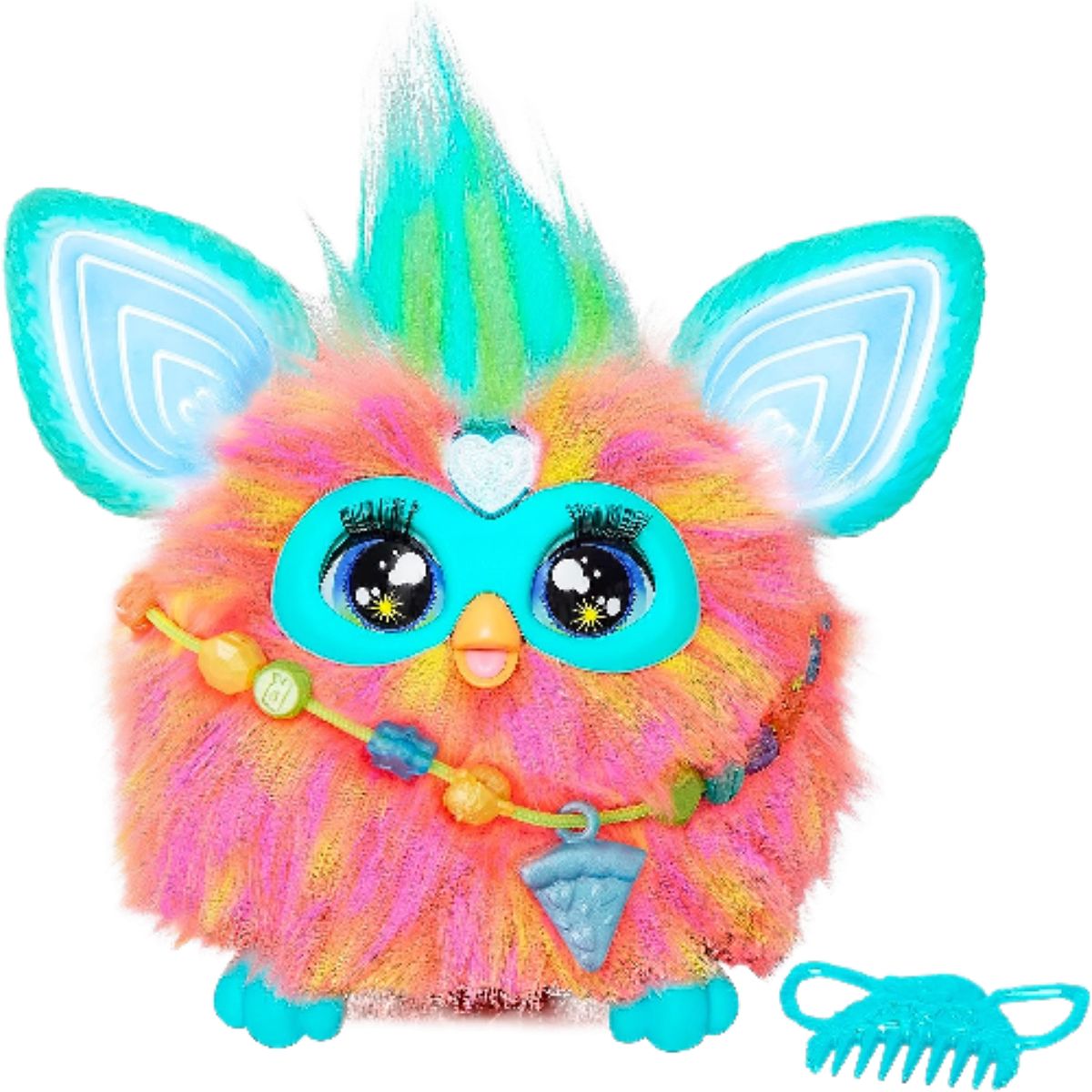 HASBRO - Furby Español Coral 15 Accesorios De Moda, Interactivos