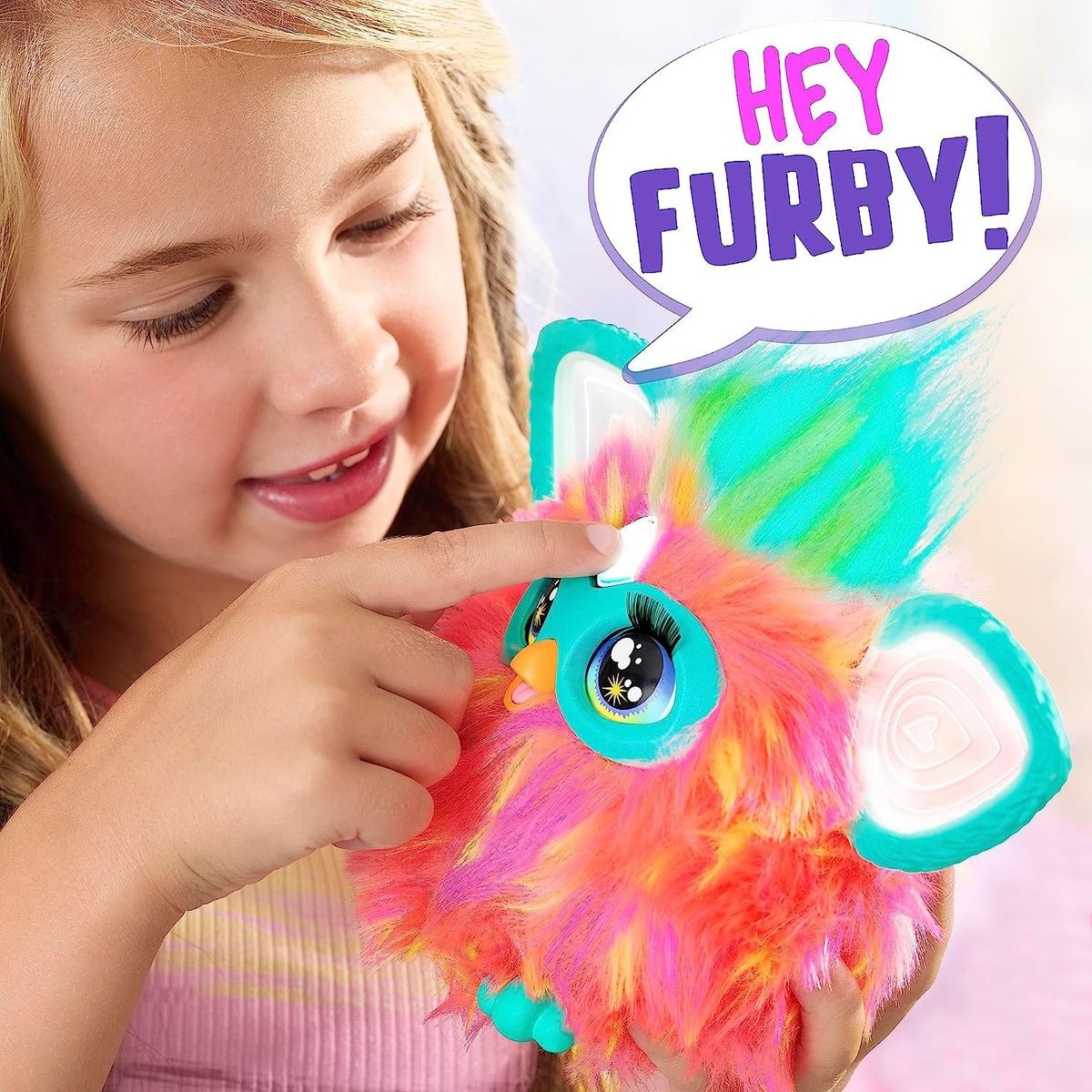 HASBRO - Furby Español Coral 15 Accesorios De Moda, Interactivos