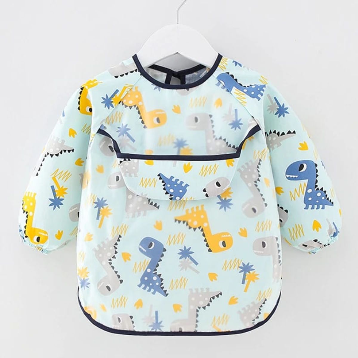 GENERICO - Mandil  Babero Manga Larga para Niños 6 a 3 años Verde