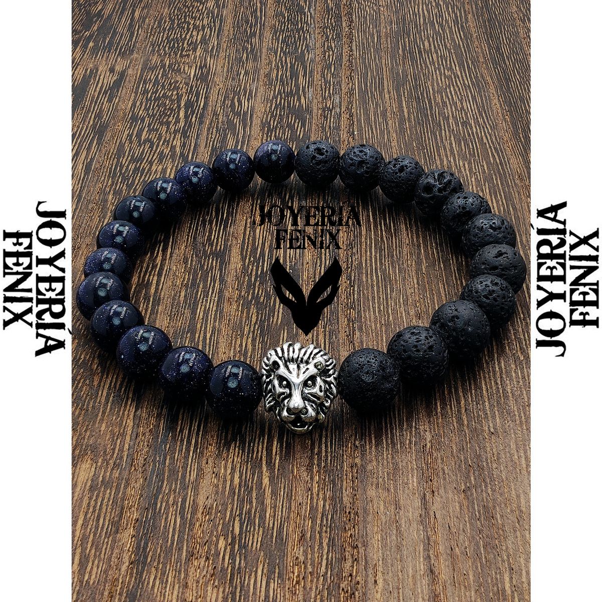 JOYERIA FENIX - Pulsera Dúo Piedra Natural León - Joyería Fénix
