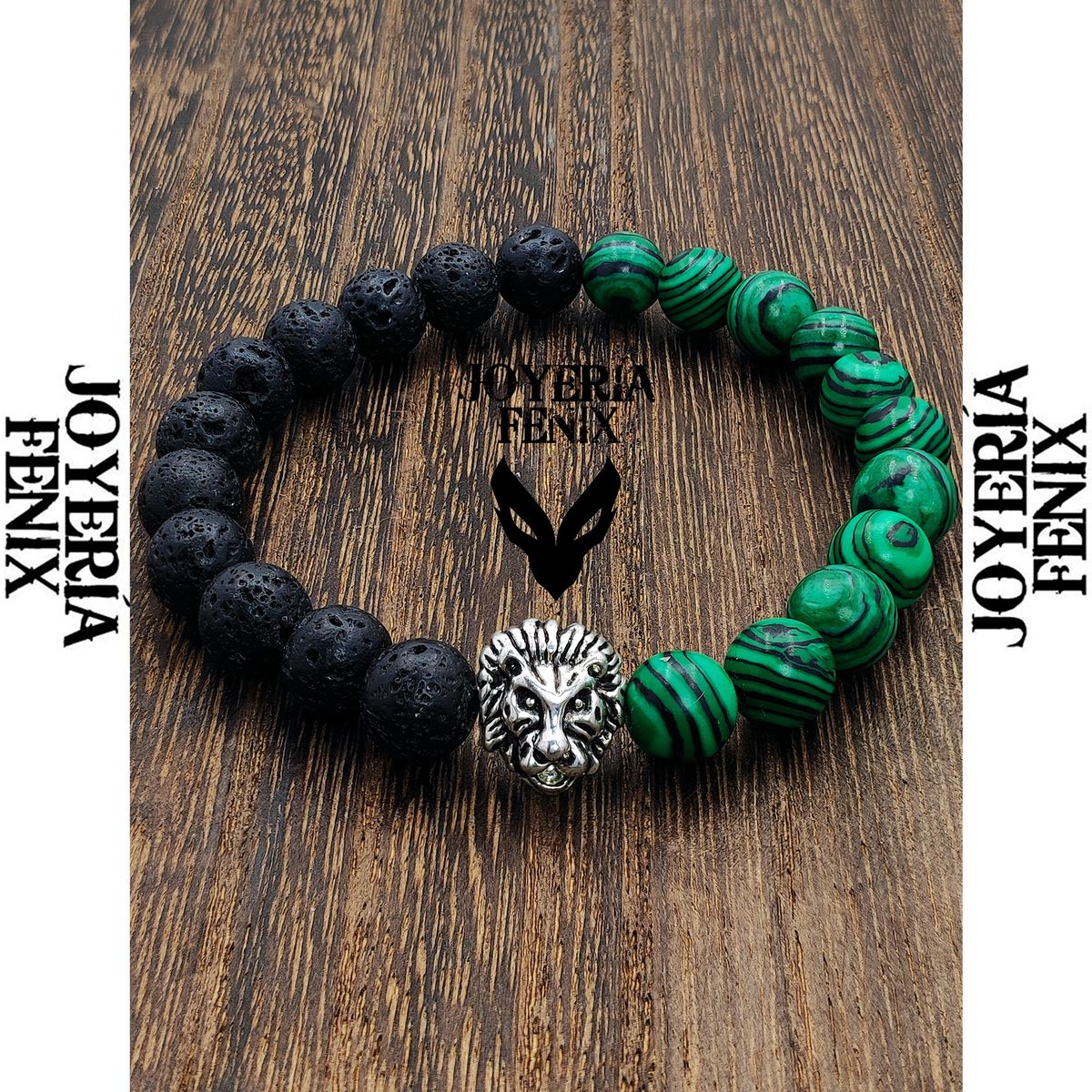 JOYERIA FENIX - Pulsera Dúo Piedra Natural León - Joyería Fénix