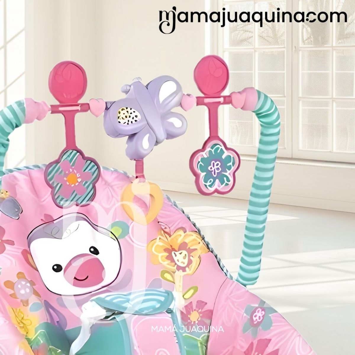 BABY - Silla Mecedora «BABY GAME» Didáctica Monkey Light Pink