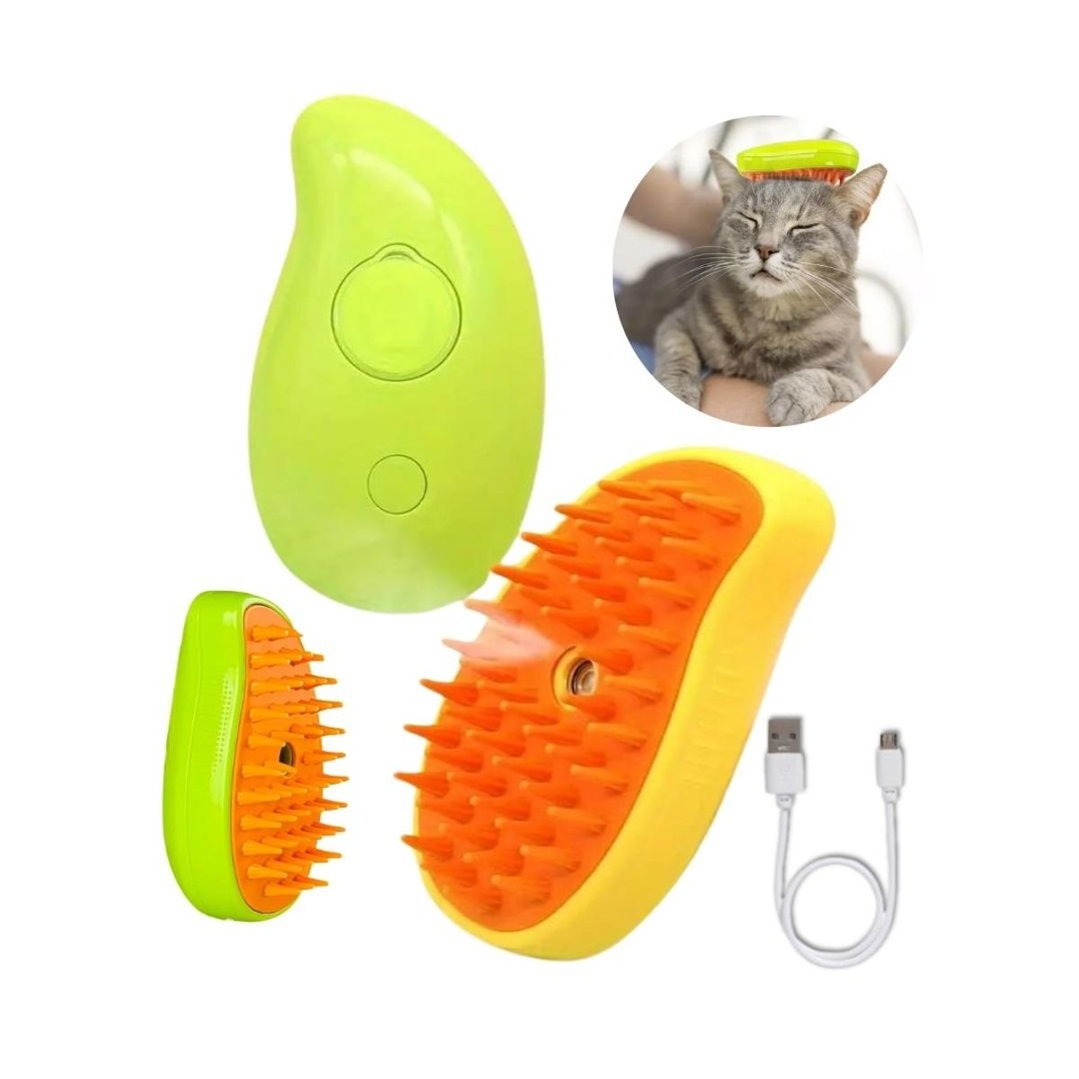 GENERICO - Cepillo De Vapor Autolimpiante Para Perros Y Gatos