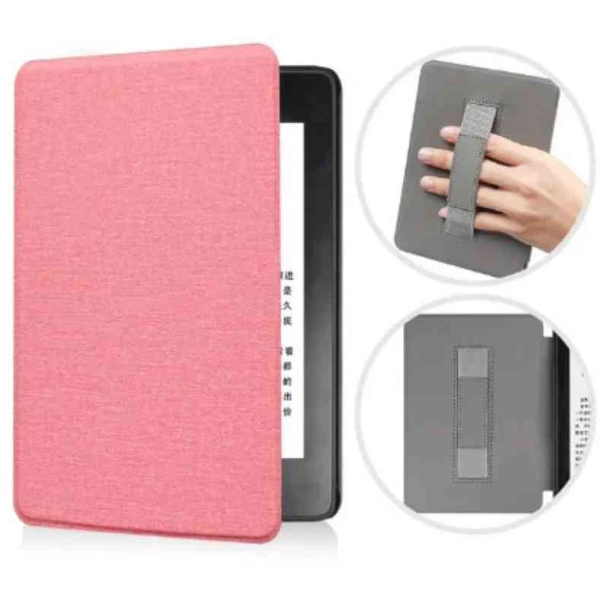 GENERICO - Funda case c/sujetador para amazon Kindle 11 GEN 2022-2024 6PULG ROSA