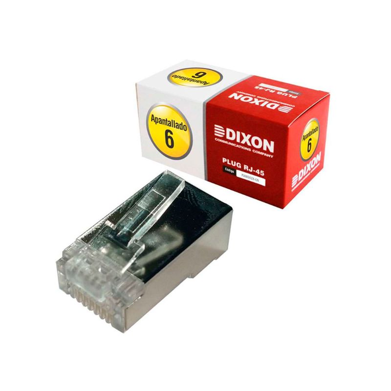 DIXON - CONECTORES RJ-45 DIXON CAT.6, CAJA 100 UND - P/N: PJ88502X-CN