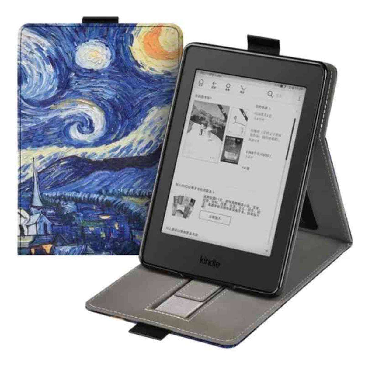 GENERICO - Funda c apoyo para Kindle Paperwhite 10gen PQ94WIF NOCHE ESTRELLADA