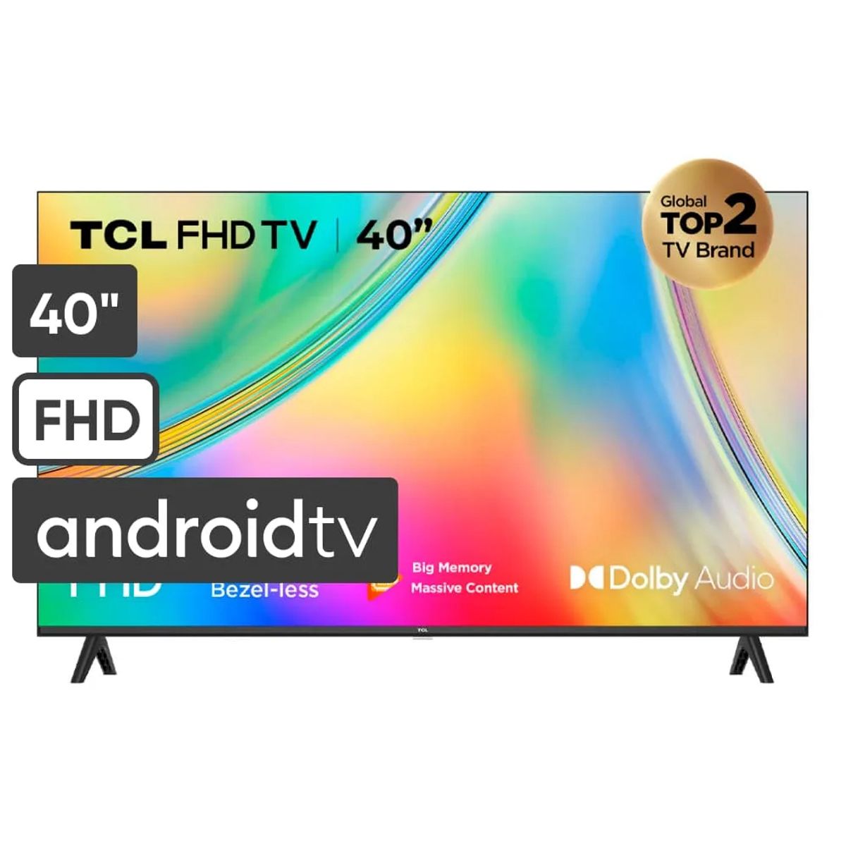 TCL - TELEVISOR Frameless Full HD HDR TV with Android TV -TCL 40S5400A