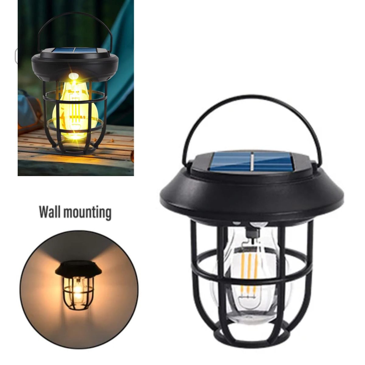 GENERICO - Lampara con Panel Solar para Exterior Sensor de Movimiento Luz Calida