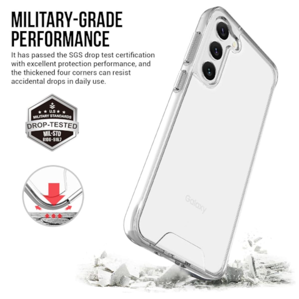 SPACE - Case Transparente Compatible con Samsung A55 Space