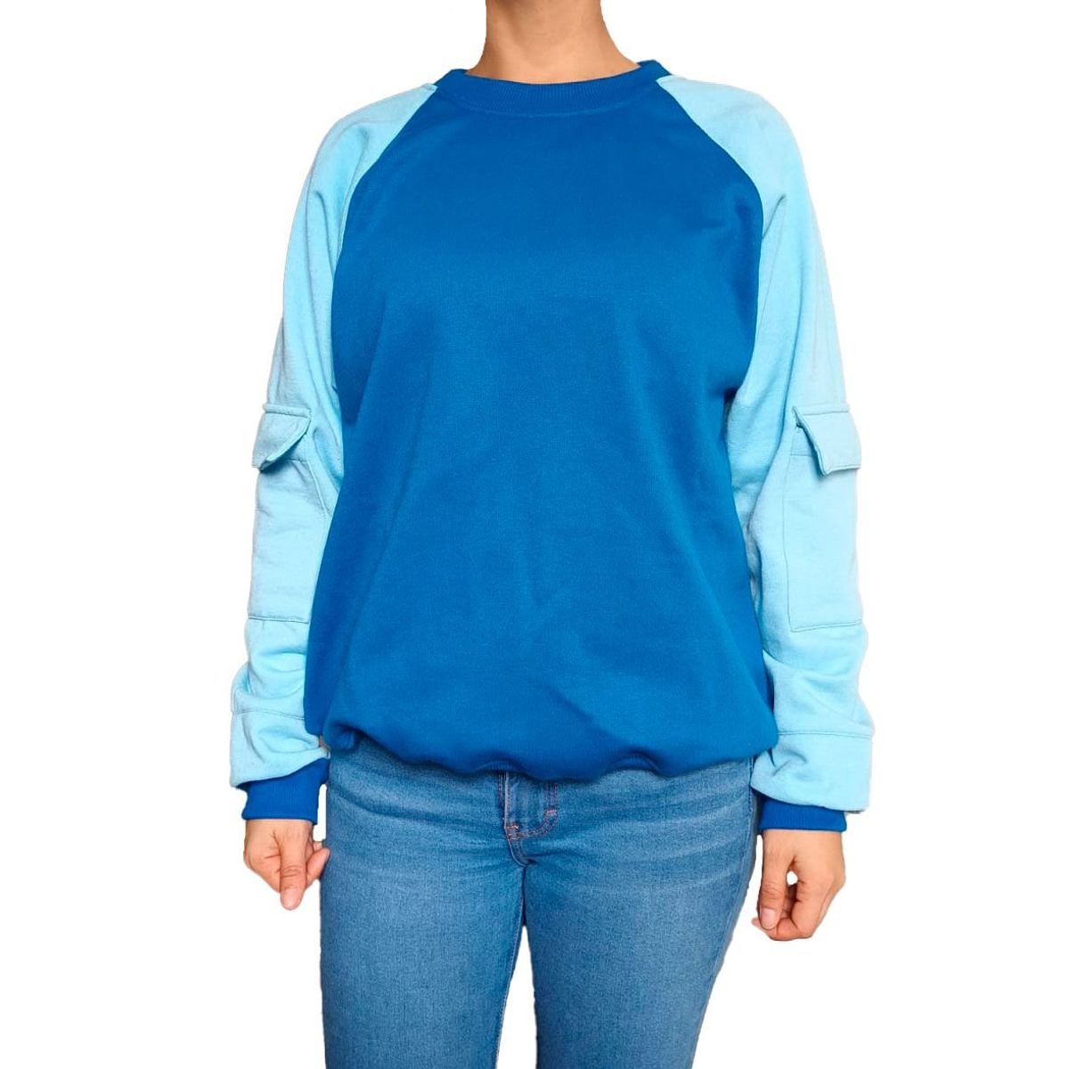 GENERICO - Polera mujer manga rangla  - Nathalie Love It  - sky