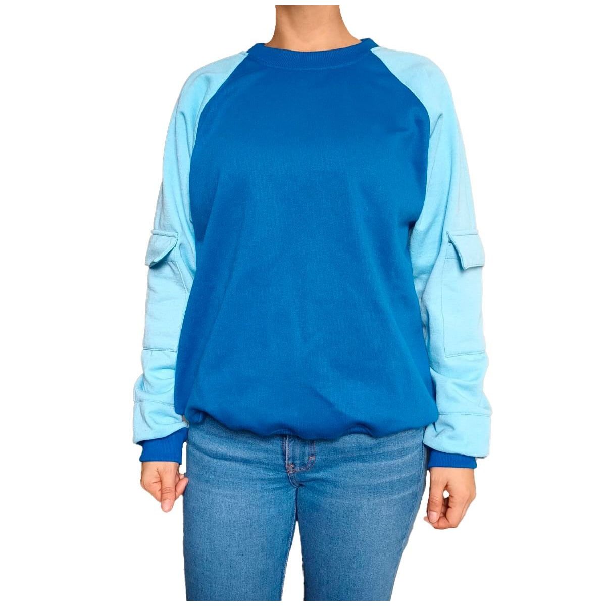 GENERICO - Polera mujer manga rangla  - Nathalie Love It  - sky