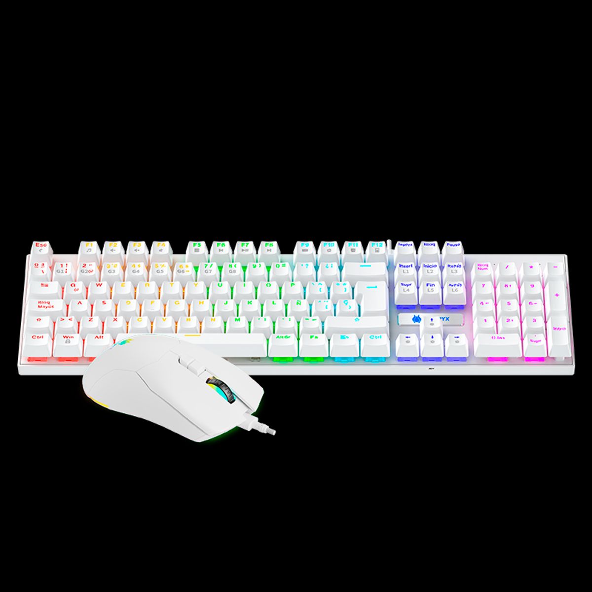 ANTRYX - Combo Gaming Antryx Teclado Mecánico + Mouse Gc-3100 Blanco