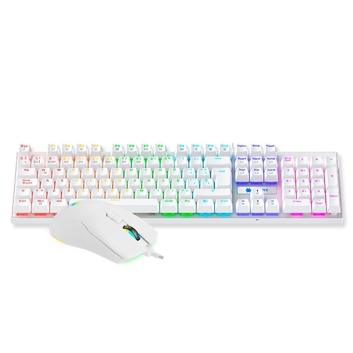 ANTRYX - Combo Gaming Antryx Teclado Mecánico + Mouse Gc-3100 Blanco