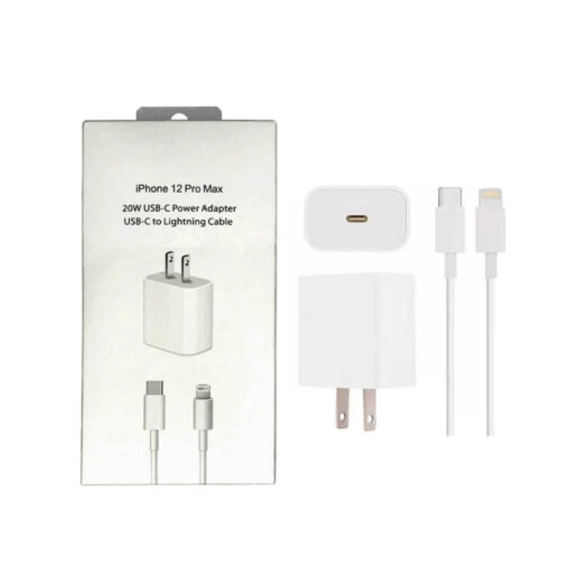 GENERICO - Cargador Compatible Para Iphone 20W - Blanco