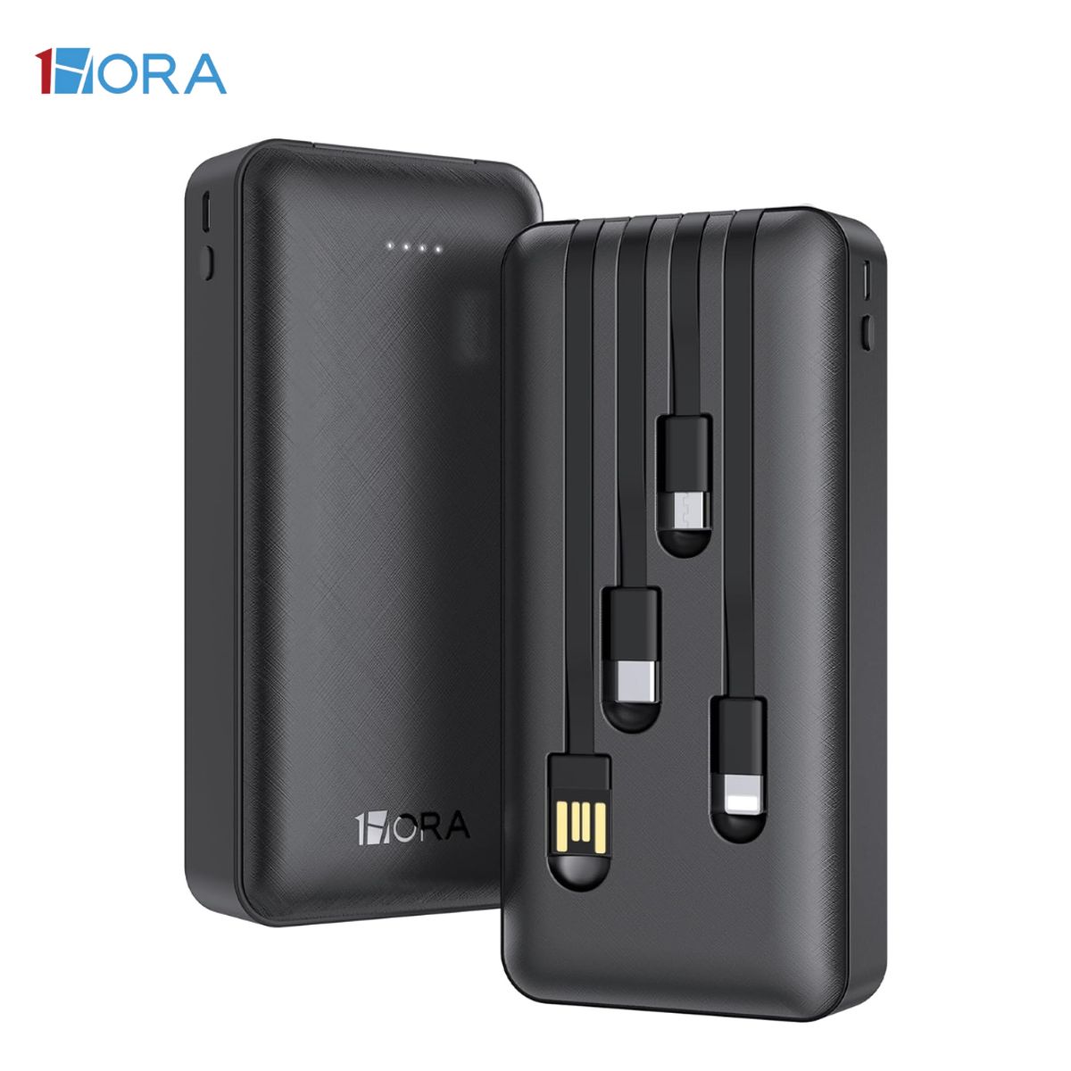 GENERICO - Power Bank 20000mAh Carga Rapida de 10w  con 4 Cables USB Tipo C 1hora