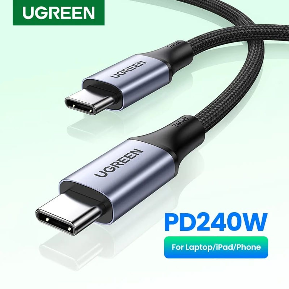 UGREEN - CABLE UGREEN USB C a C - 240W - CARGA RAPIDA - 1 METRO