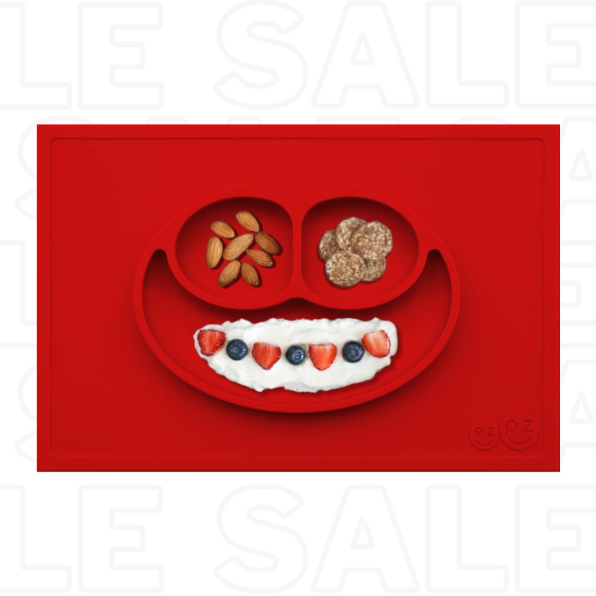 KIDS - PLATO INDIVIDUAL SILICONA ANTIDESLIZANTE PARA BEBES - ROJO