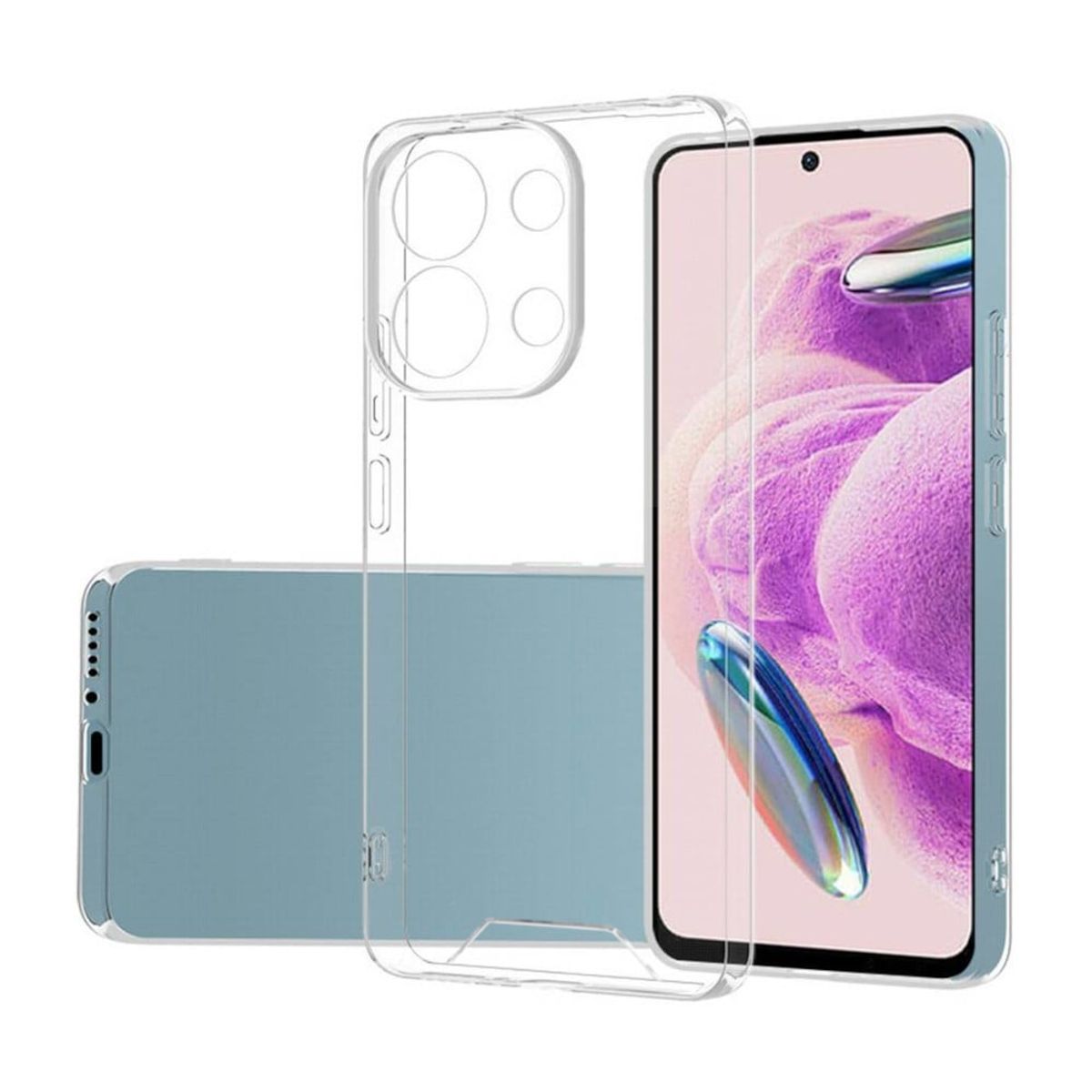 SPACE - Case Transparente Compatible con Xiaomi Redmi Note 13 4G Space