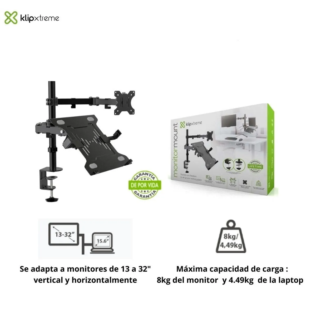 KLIP XTREME - Soporte para Monitores y Laptops  Klip xtreme KMM-301