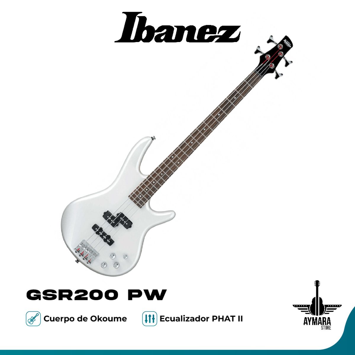 IBANEZ - Bajo eléctrico 4 cuerdas Ibanez GSR200 PW