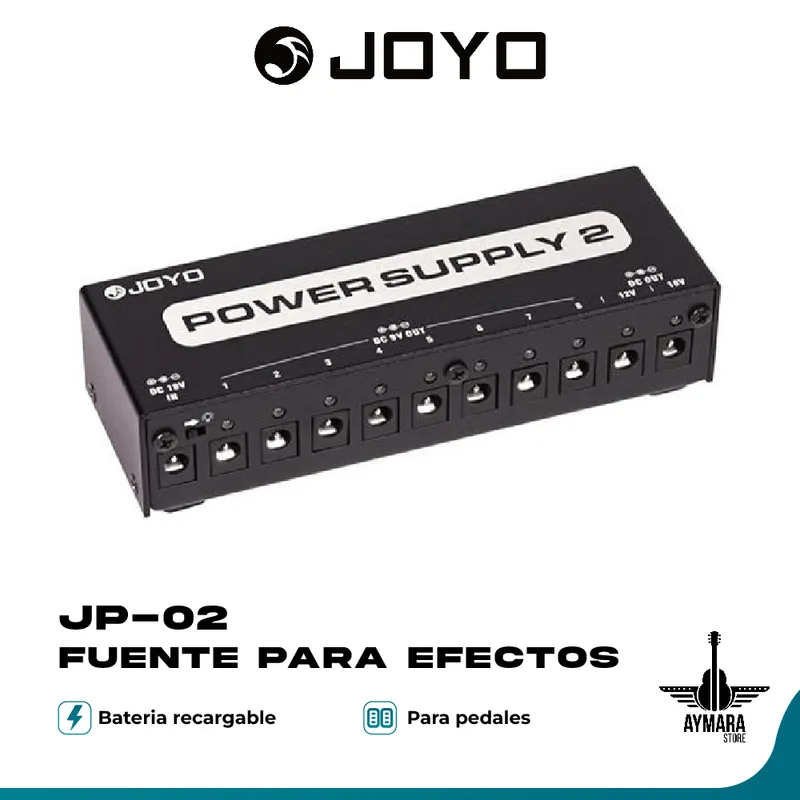JOYO - Fuente para efectos recargable Joyo JP02
