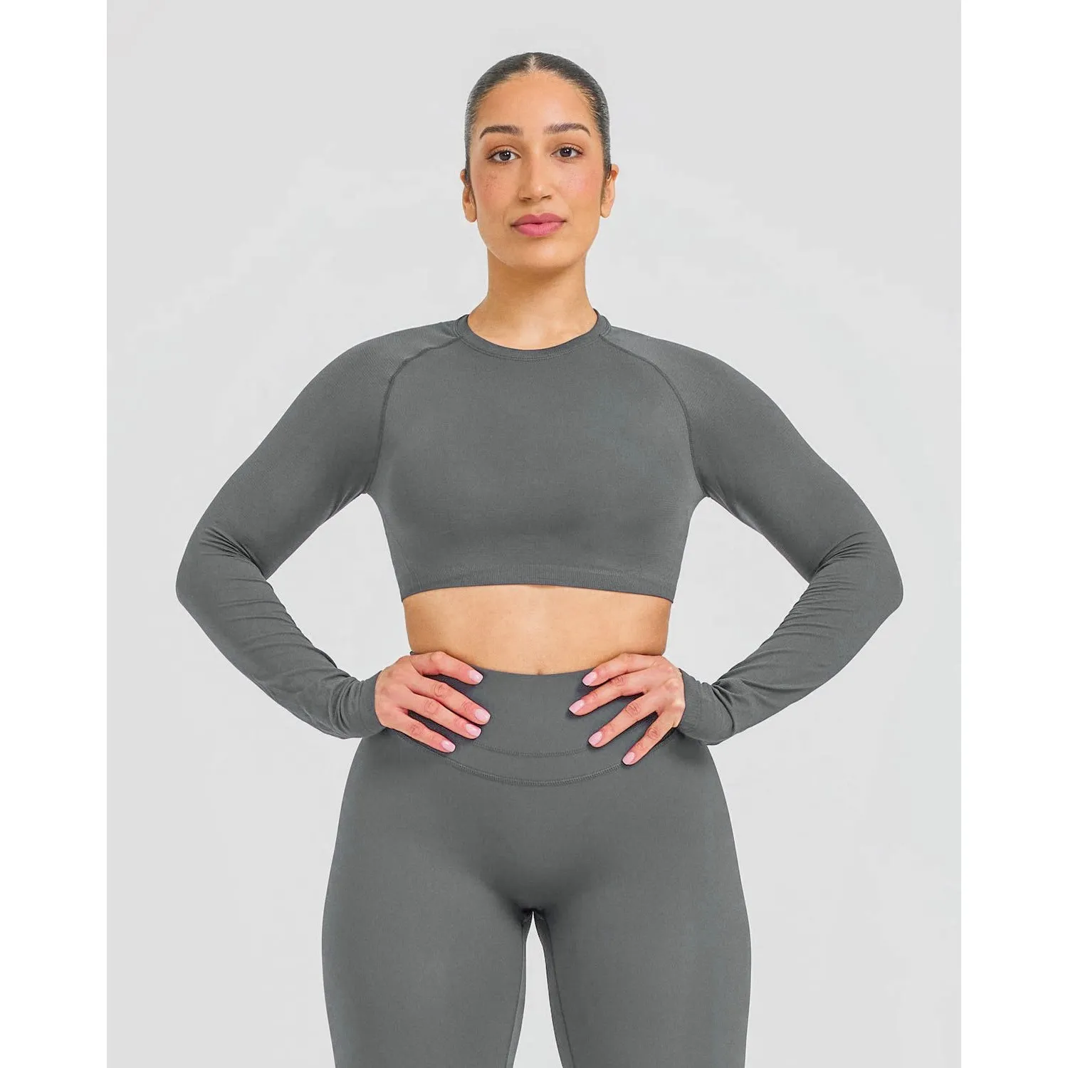 TOP DEPORTIVO MANGA LARGA MUJER CROP DEPORTIVO MANGA LARGA DE