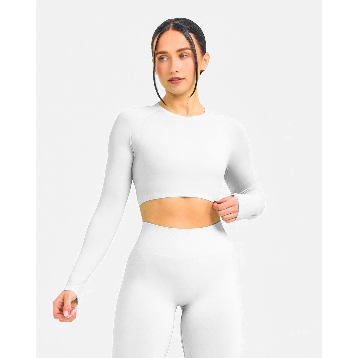 GENERICO - TOP DEPORTIVO MANGA LARGA MUJER CROP DEPORTIVO MANGA LARGA DE LYCRA