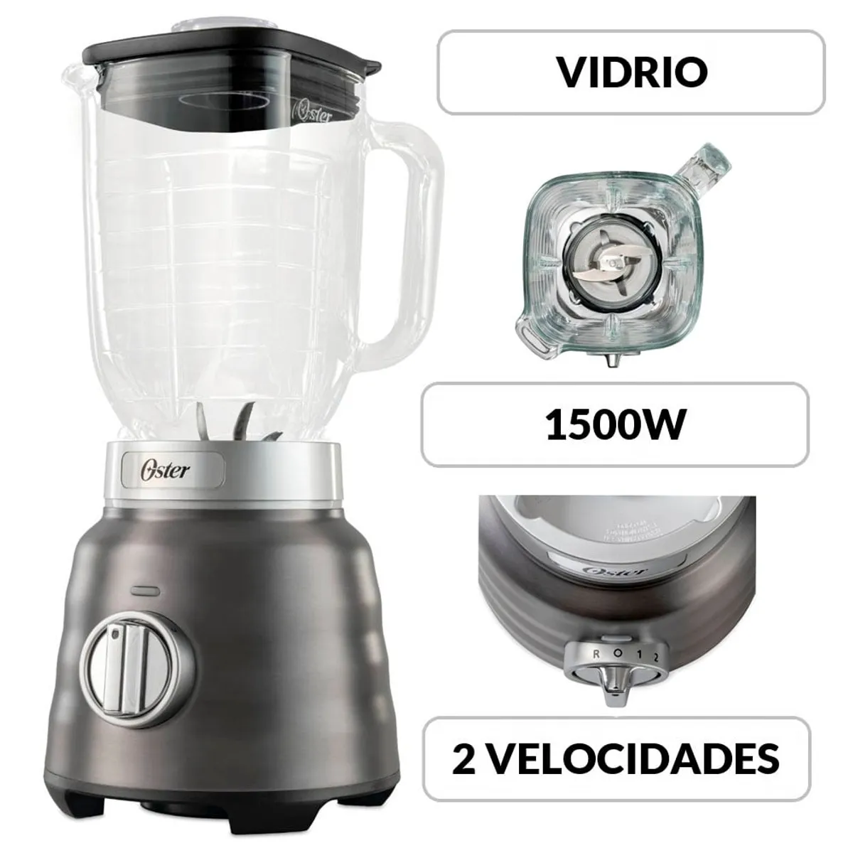 OSTER - Licuadora Osterizer Max Con Tecnología De Motor Reversible Blstpbrgr