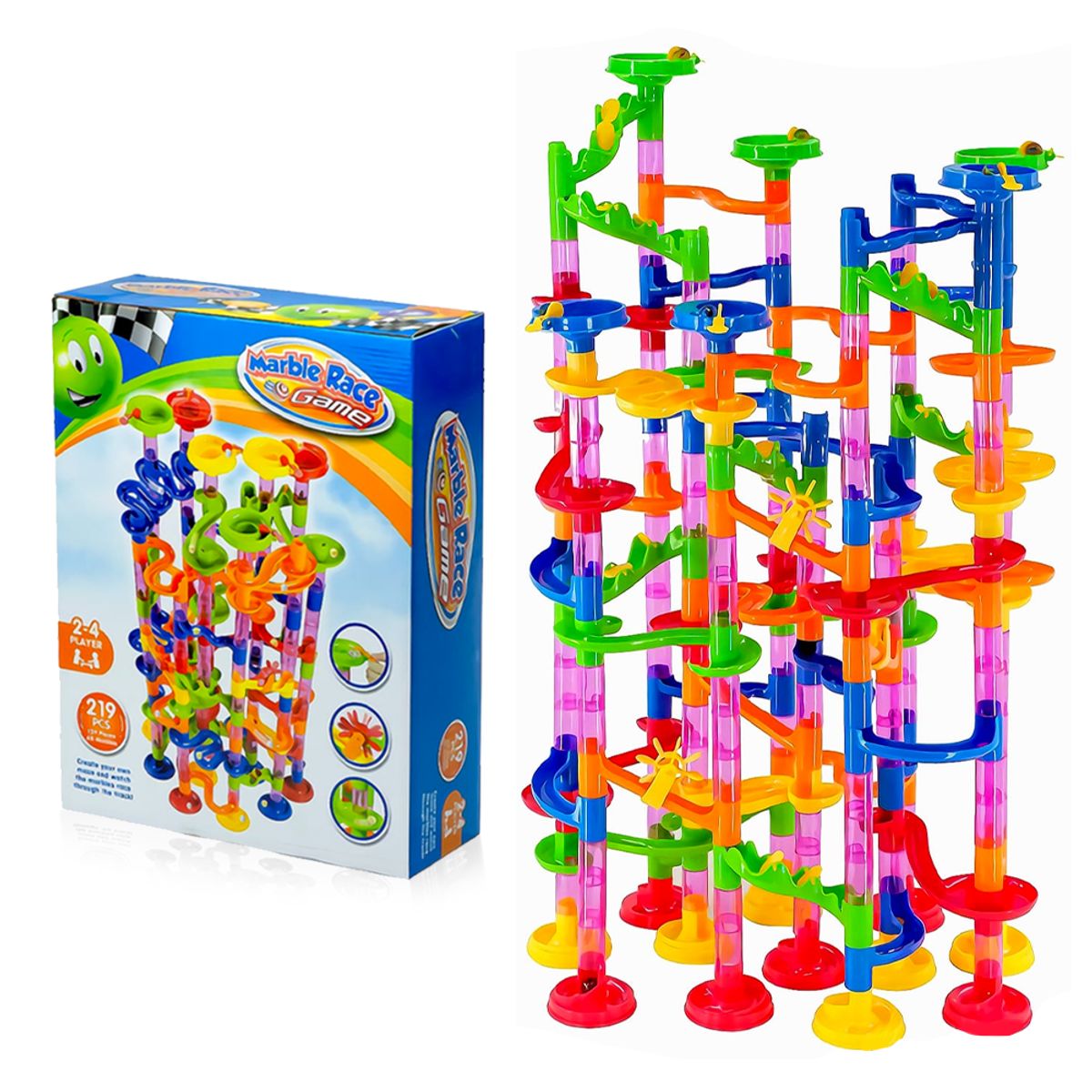 GENERICO - Bloques de Construccion Rampa de Canicas 219 pzas