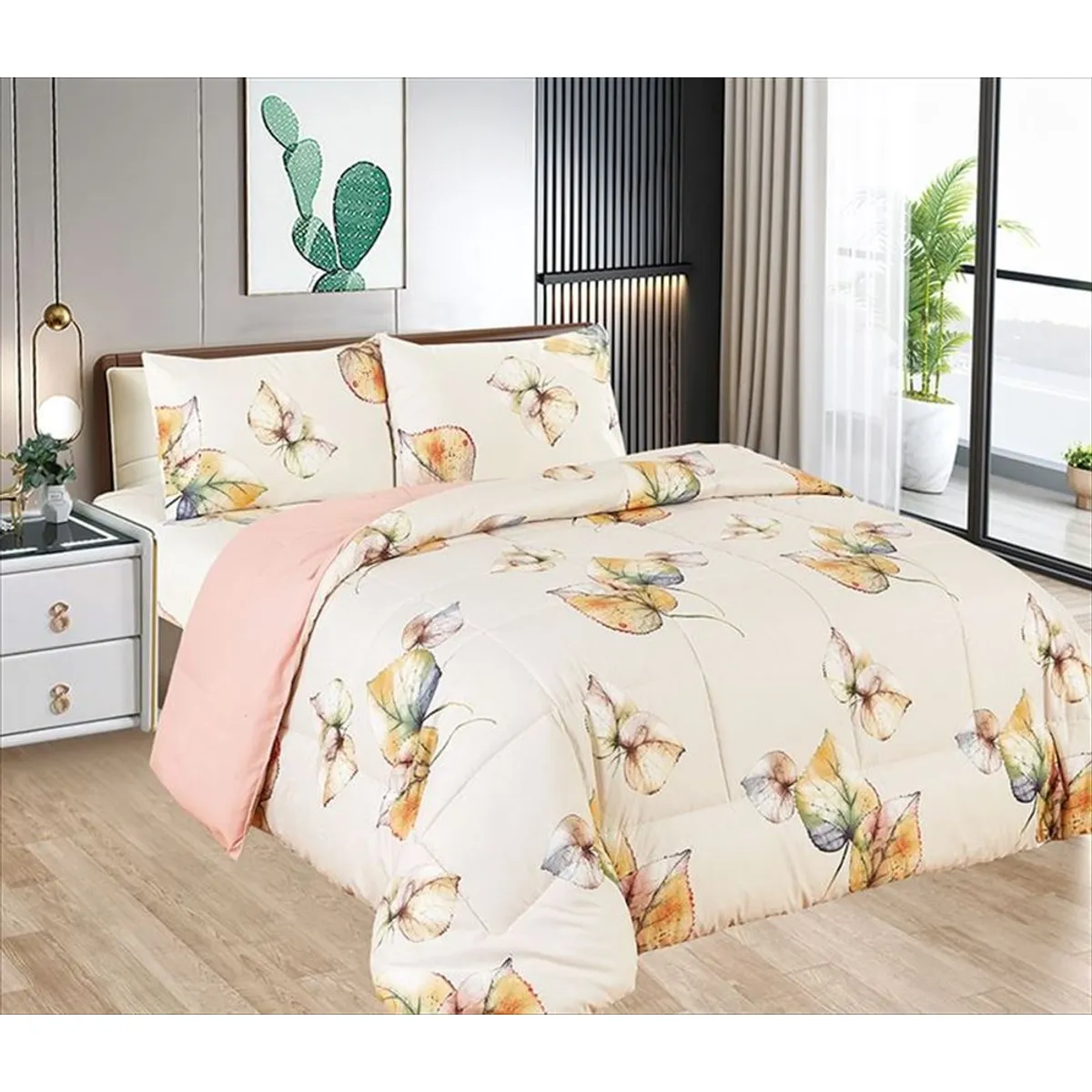 CASATEX - Edredón 2 Plazas + Juego de Sábanas 100% Algodón - 5 Piezas