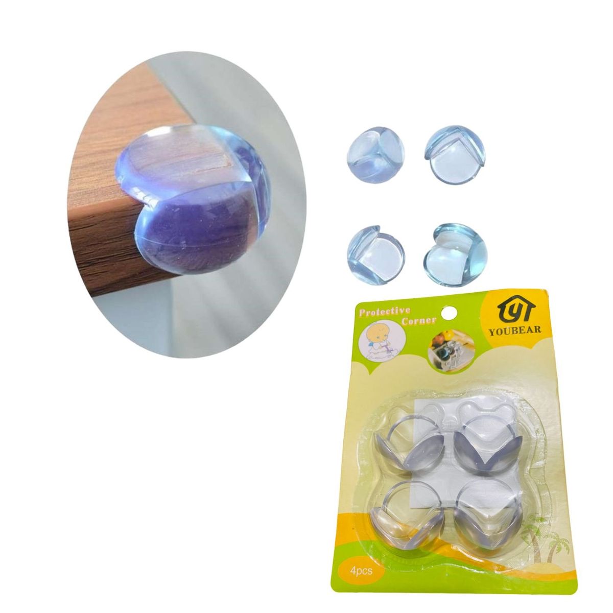 GENERICO - Protector Esquina 8 Pzs Generico para Escritorios Tri