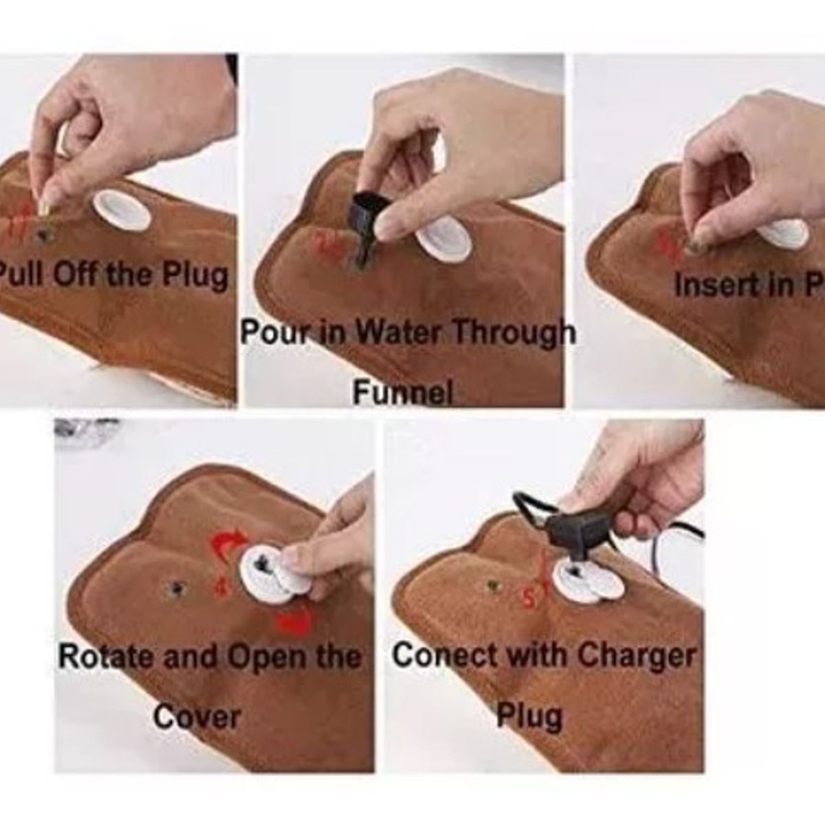 GENERICO - Bolsa de agua caliente eléctrica para dolores musculares