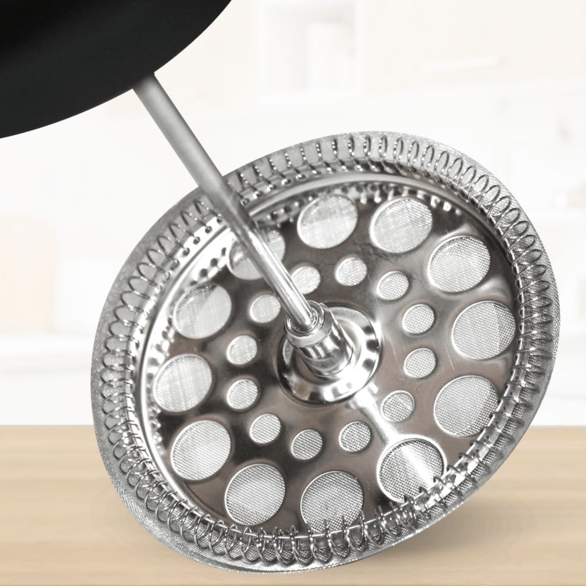 GENERICO - Cafetera Prensa Francesa: Color Plata 1lt