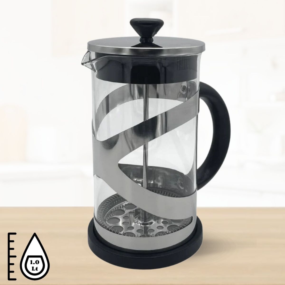 GENERICO - CAFETERA FRANCESA DISEÑO DE 1LT