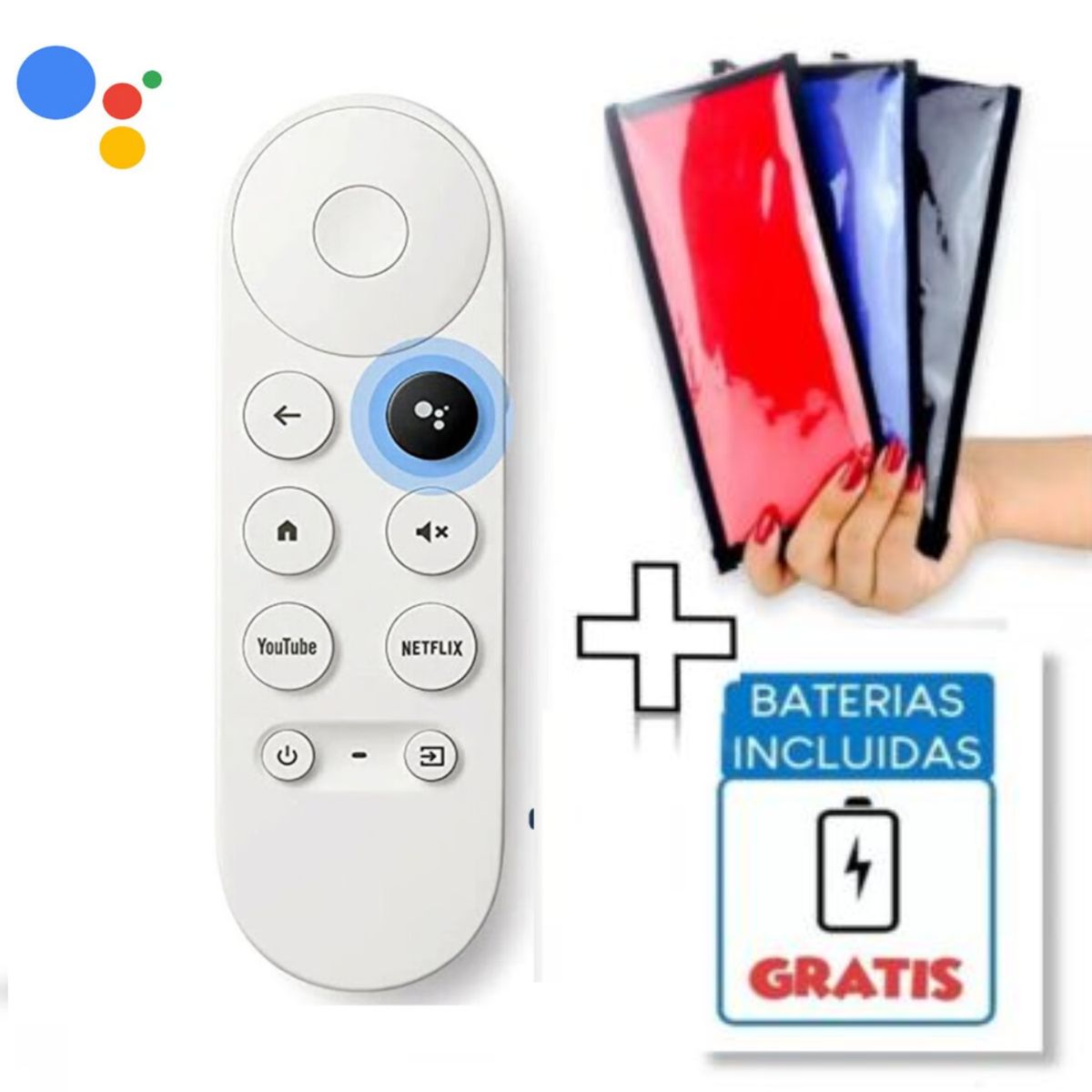 UNIVERSAL - Control Remoto Para Google TV Chromecast 4K Snow  Funda